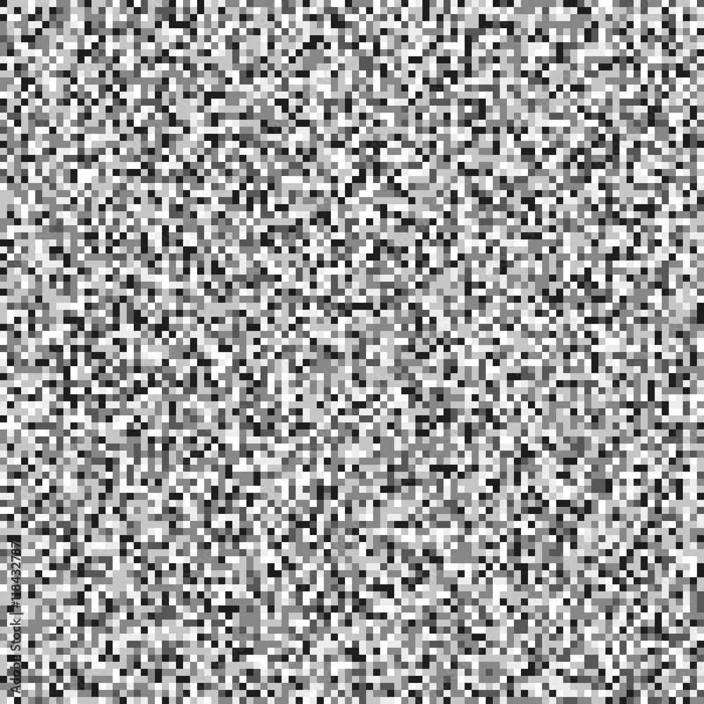 Pixel display noise texture made of random gray rectangles. Seamless ...