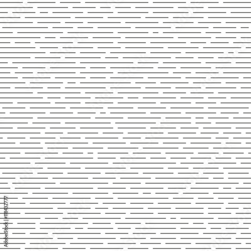Horizontal intermittent parallel lines. Seamless monochrome pattern. Texture for background.