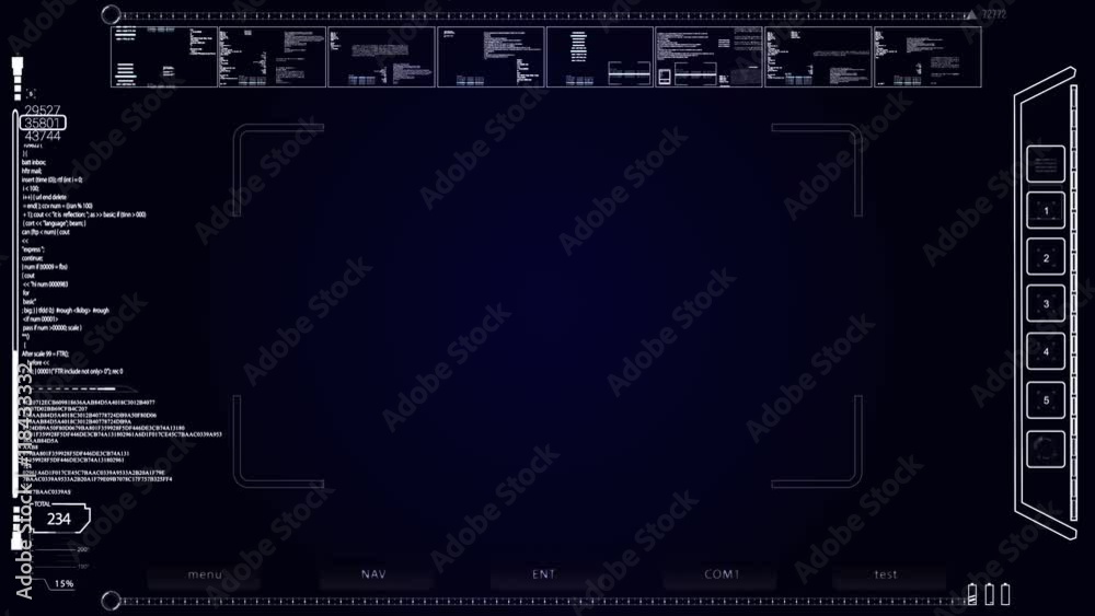 Head up display frame Back view.Combine these footage with your video.