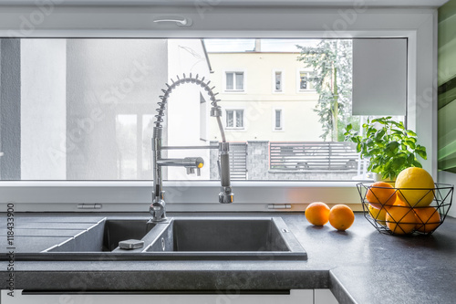 Functional kitchen sink idea photo