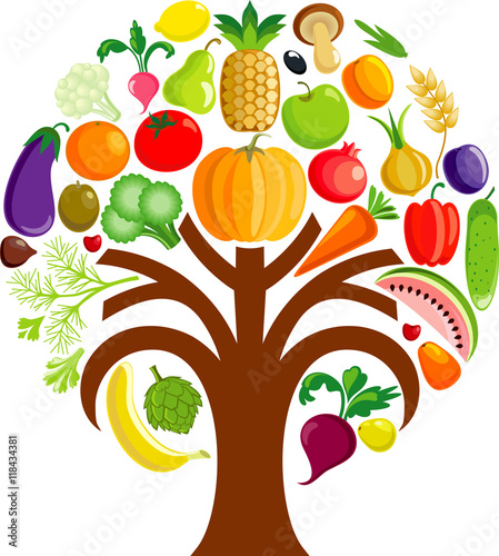 Colorful Vegetable tree