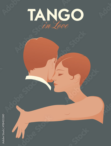 Young Couple Dancing tango