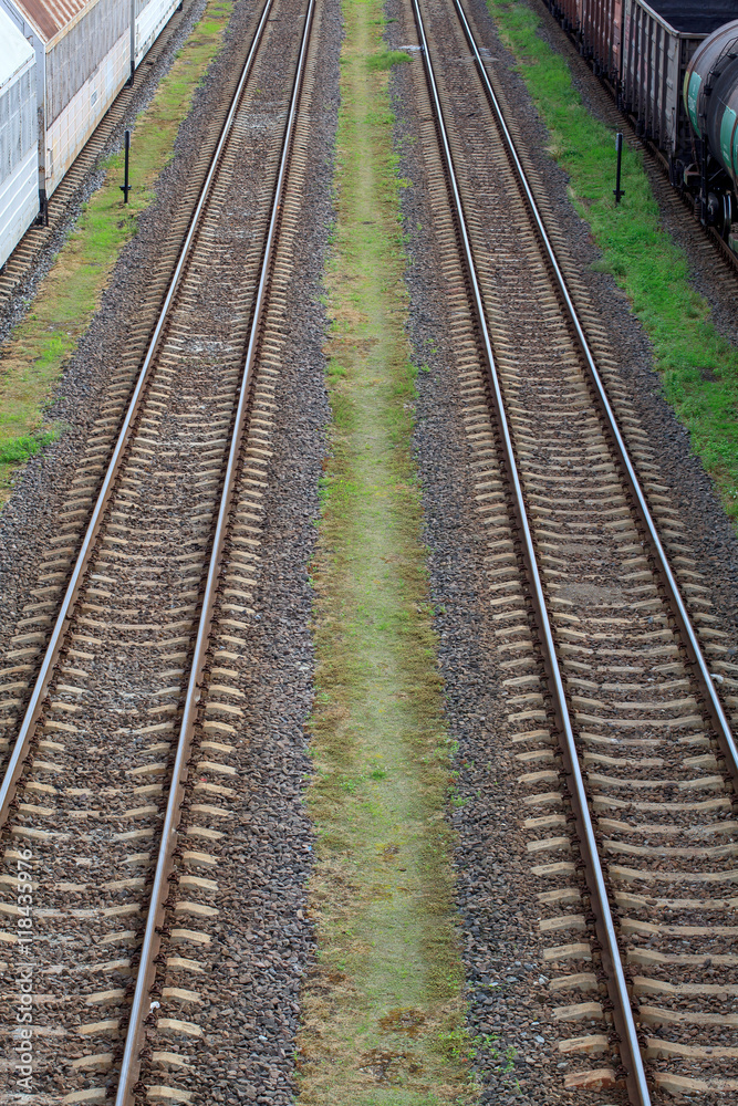 Railway tracks from above