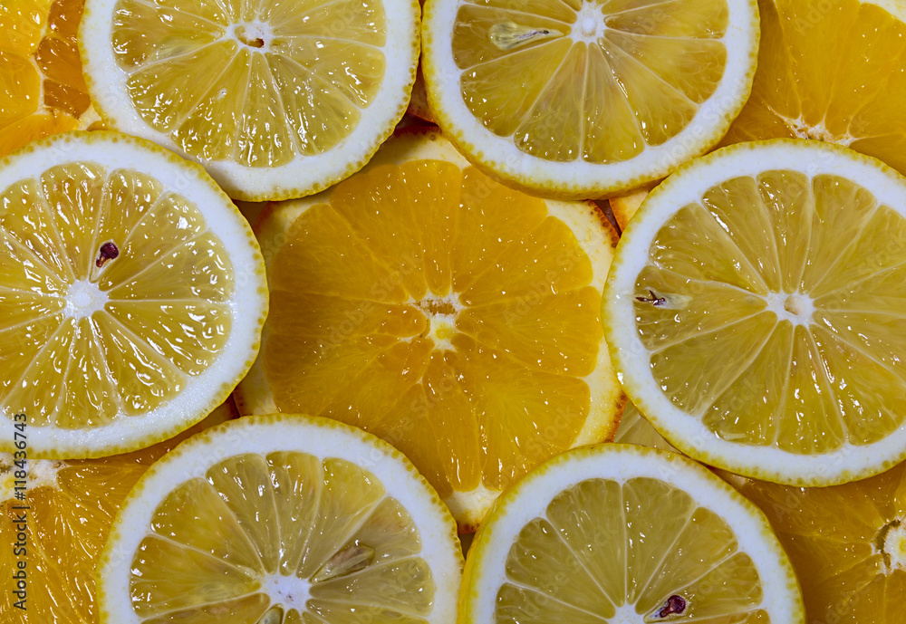 Abstract background with citrus-fruit