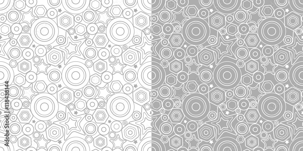 VECTOR eps 10. 2 seamless patterns with stars, rounds
VECTOR eps 10. 2 seamless patterns with stars, rounds