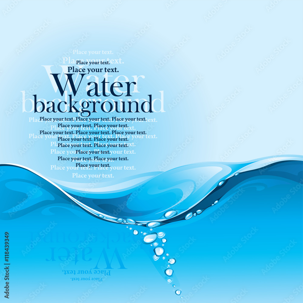 Fototapeta premium Water background. (vector illustration)