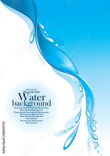 Water splash. (vector illustration)