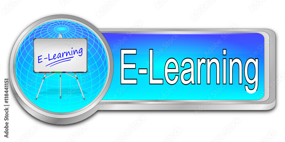 E-Learning Button - 3D illustration E-Learning Button - 3D illustration