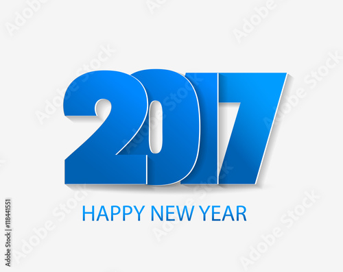 happy new year 2017 typography
