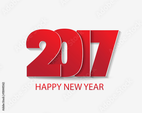 happy new year 2017 typography