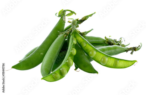 peas on the white background