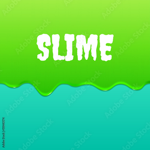 Flowing green slime. Halloween  background