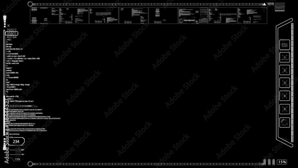 Heads Up Display.Footage with alpha channel.File format-mov.Codeck-PNG+Alpha Combine these footage with your video in sport,technology,news intro.Video frame and Infographic display.