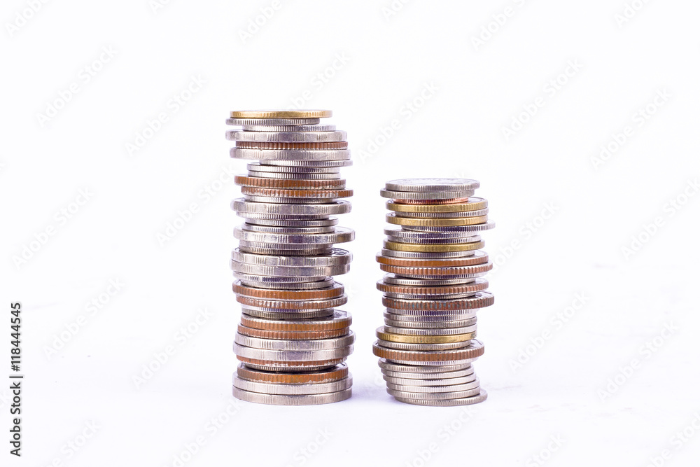 a pile of coins stacks money on white background finance business isolated
a pile of coins stacks money on white background finance business isolated