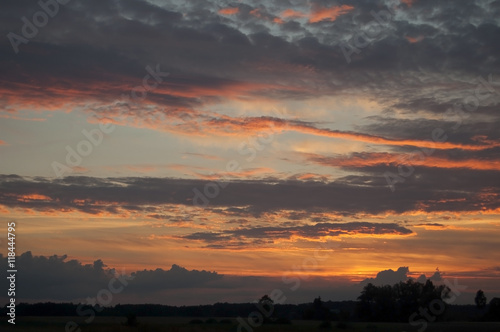 Clouds after sunset