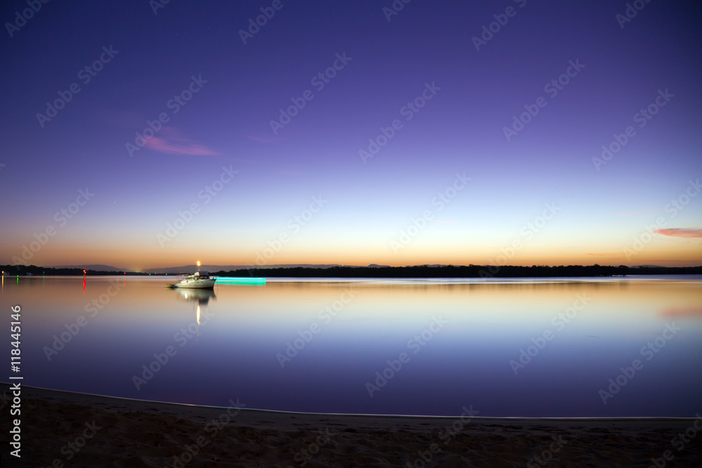 Sunset Sea Reflection