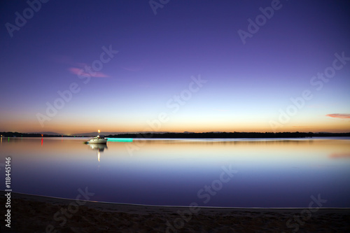 Sunset Sea Reflection photo