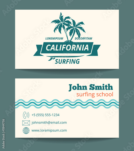 Surfing card template