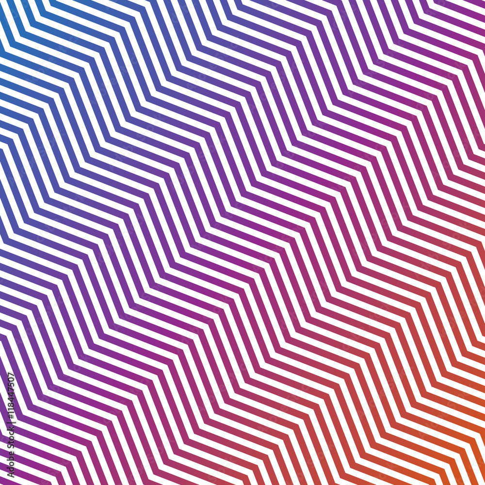 Colorful Zig Zag Lines Pattern - Background Design