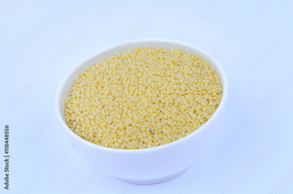 Millet seed in bowl Millet seed in bowl