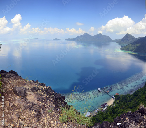 Scenery on top of Bohey Dulang Island near Sipadan Island. Sabah