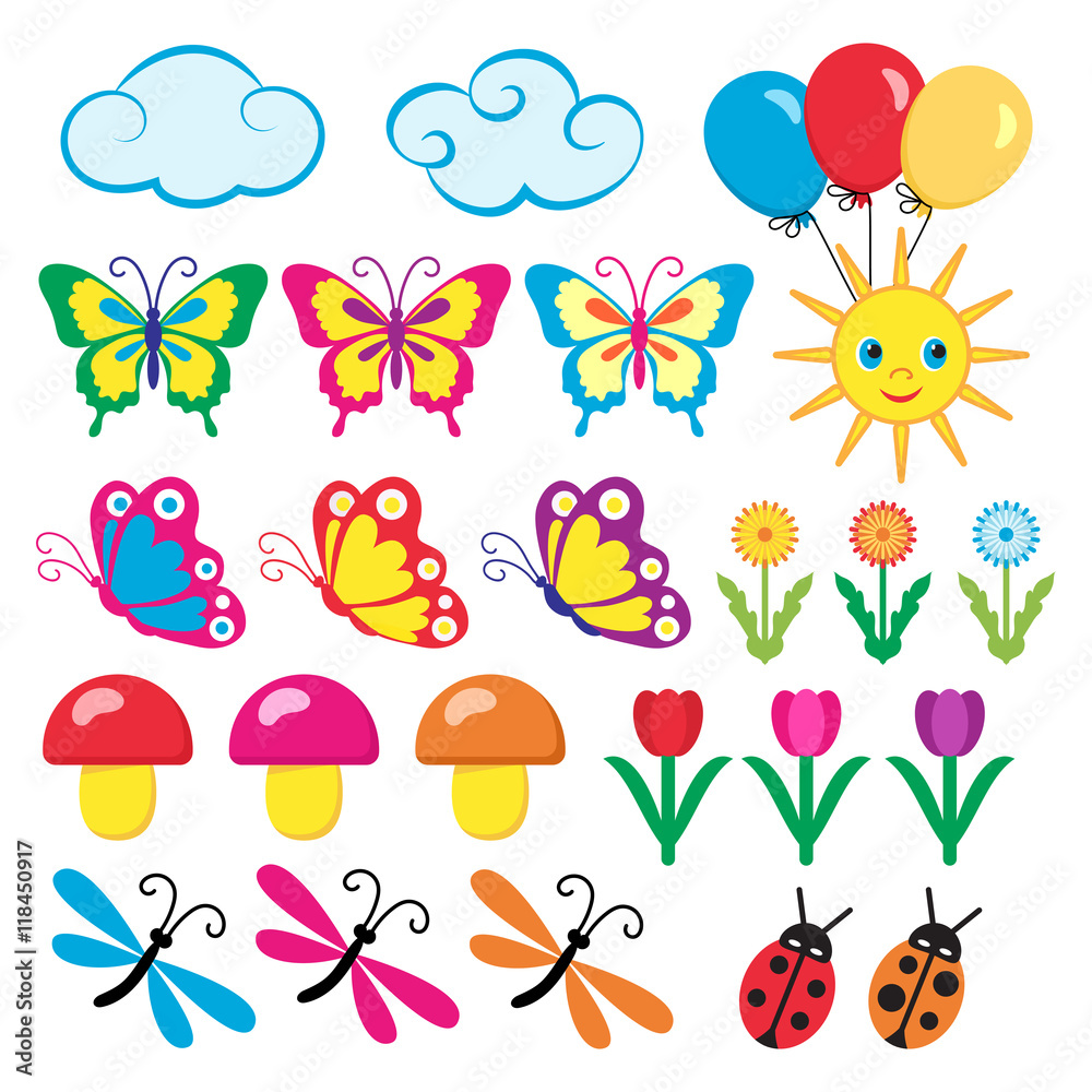 Colourful icons for children.