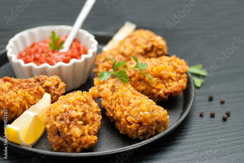 Fried chicken wings - breaded