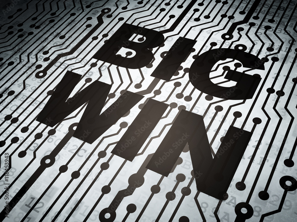 Business concept: circuit board with Big Win Business concept: circuit board with Big Win
