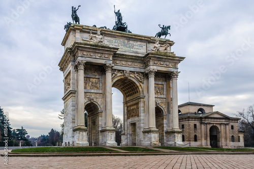 Simplon Gate in Milan, Italy