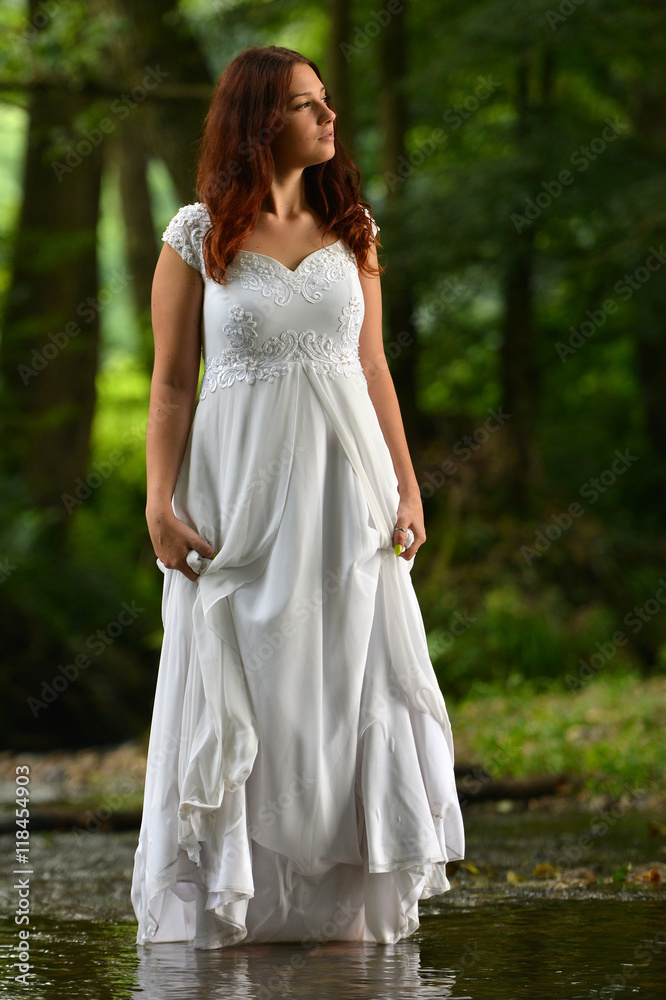 portrait of the young beautiful woman with long hairs