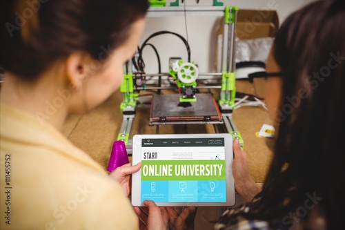 Wallpaper Mural Composite image of online university interface Torontodigital.ca