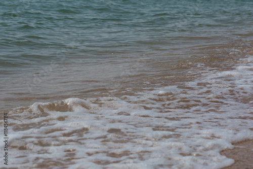 Fototapeta Naklejka Na Ścianę i Meble -  sea wave on the shore of the beach