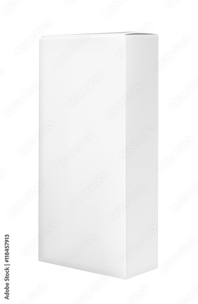 Blank paper box on white background Blank paper box on white background