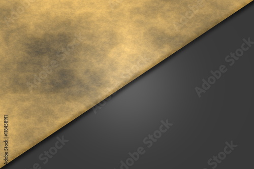 Golden diagonal smoky background with light relief