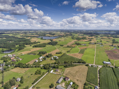 Suwalki Landscape Park, Poland. Summer time. View from above. photo