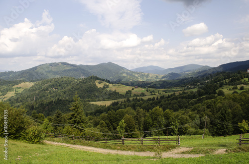 Mountain landscape of Ukrainian Carpathians 