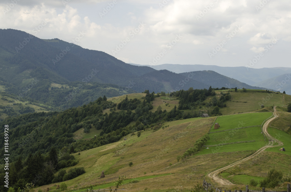 Mountain landscape of Ukrainian Carpathians


