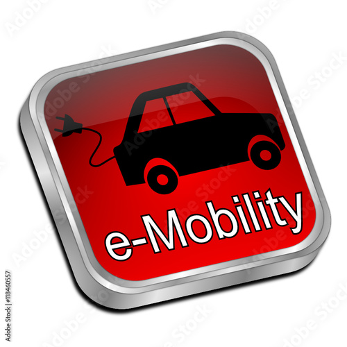 e-Mobility Button - 3D illustration