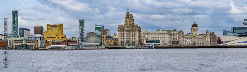 Liverpool skyline from the River Mersey, England