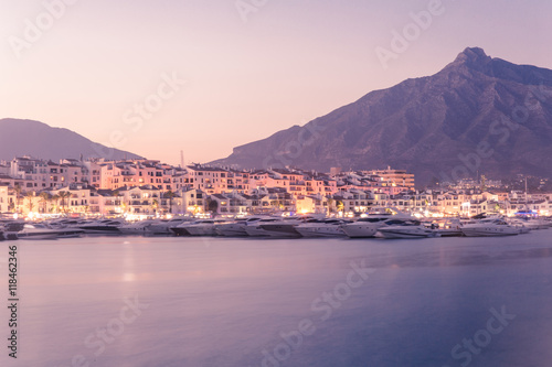 Puerto Banus at sunset