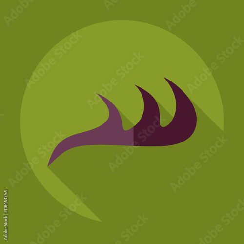 Flat modern design with shadow  Icon wave