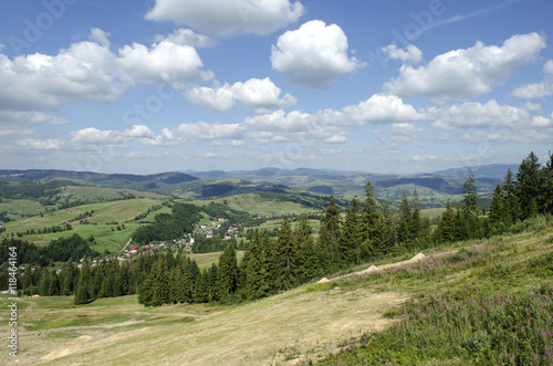 Mountain landscape of Ukrainian Carpathians 