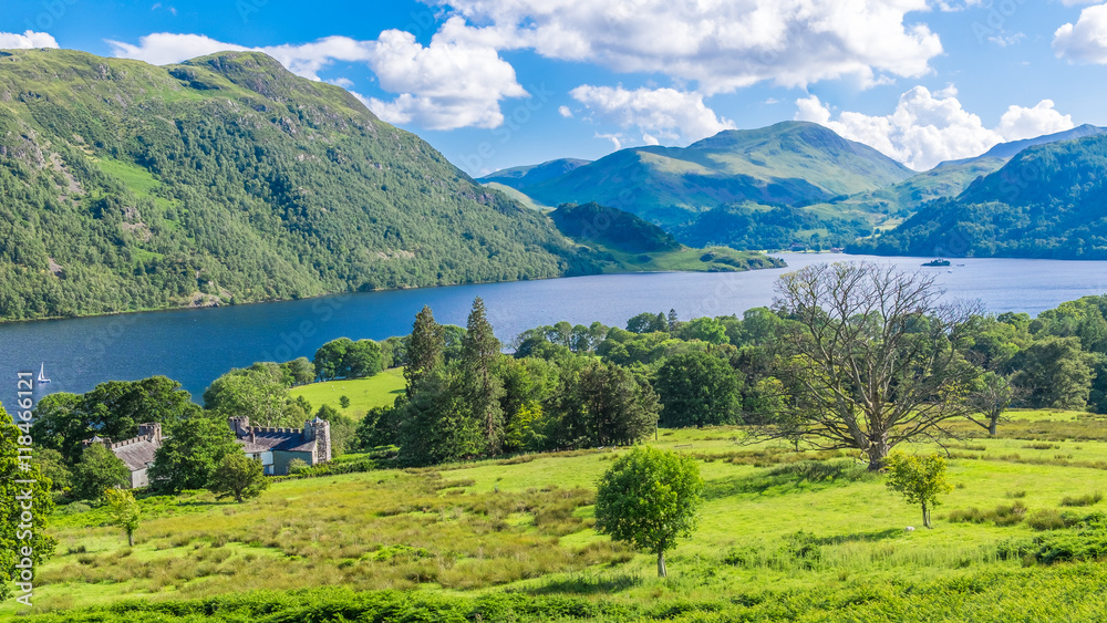 Obraz premium View of Ullswater Lake, Lake District, UK