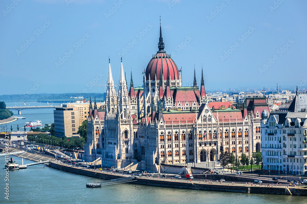 Hungarian Parliament Building (or House of Nation). Budapest.