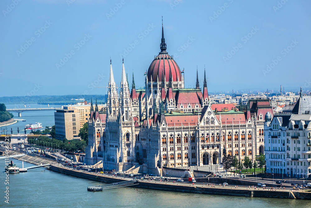 Obraz premium Hungarian Parliament Building (or House of Nation). Budapest.