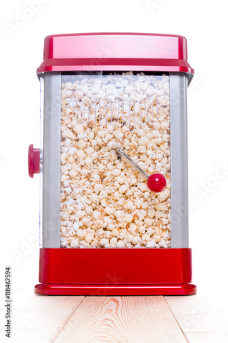 Cute red popcorn popping device
