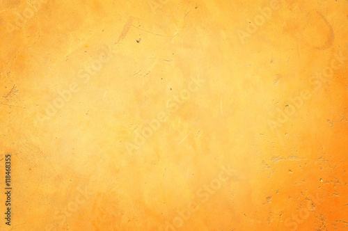 Yellow grunge wall for texture background