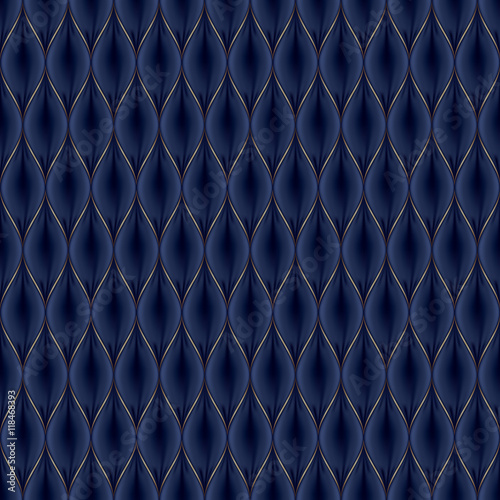 Quilted simple seamless pattern. Black color.