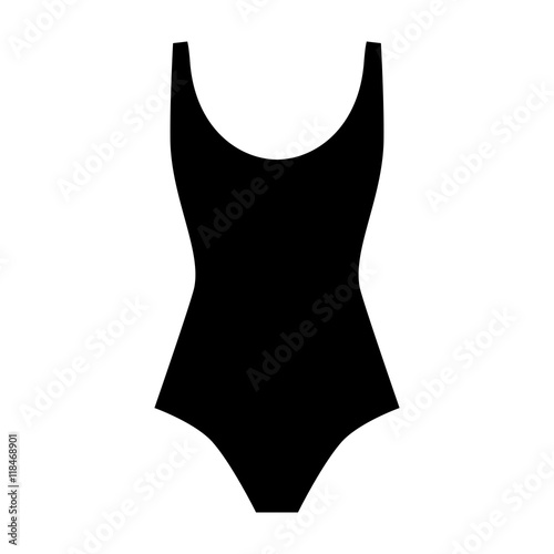 Woman swimsuit icon vector - fashion design element. Female swimsuit flat style. Vector illustration.