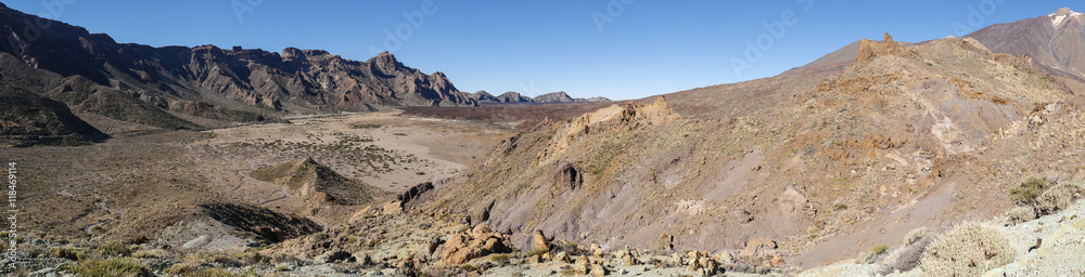 Ausblick vom Mirador llano de Ucanca - Teneriffa - La Orotava - Paradores Cañadas del Teide Ausblick vom Mirador llano de Ucanca - Teneriffa - La Orotava - Paradores Cañadas del Teide